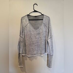 FREE PEOPLE Macchiato Linen Blend Dolman Tee